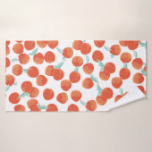 Fruits de pêche, motif d'été. (Serviette de bain)