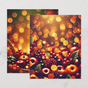 Fruits de récolte d'automne Bokeh Feuilles de papi