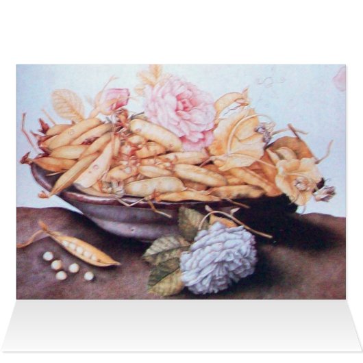 FRUITS DE SAISON, HARICOTS ET ROSE Thanksgiving (Intérieur Horizontal (Haut))