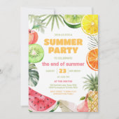 Fruits d'été Fin de la fête d'été Invitation (Devant)