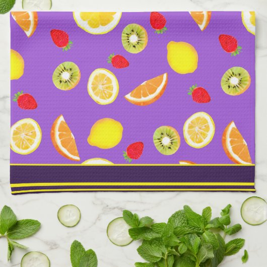 Fruits d'été frais Serviettes de cuisine (Plié)