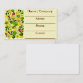 Fruits d'été Juicy Motif Cartes de visite (Devant / Derrière)