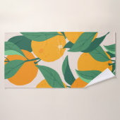 Fruits d'orange et motif sans couture feuille (Serviette de bain)