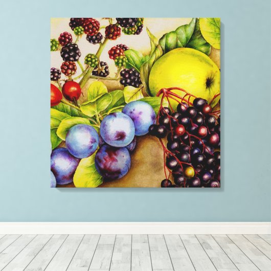 Fruits du hérisson peinture toile papier (Insitu (Plancher de Bois))