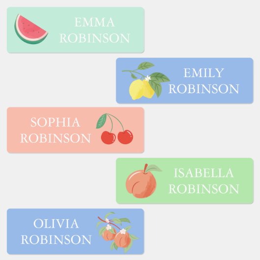 Fruits École maternelle Garderie Étiquette étanche (Groupe)