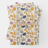 Fruits en groenten Food Pattern Inpakpapier Vel (In situ)