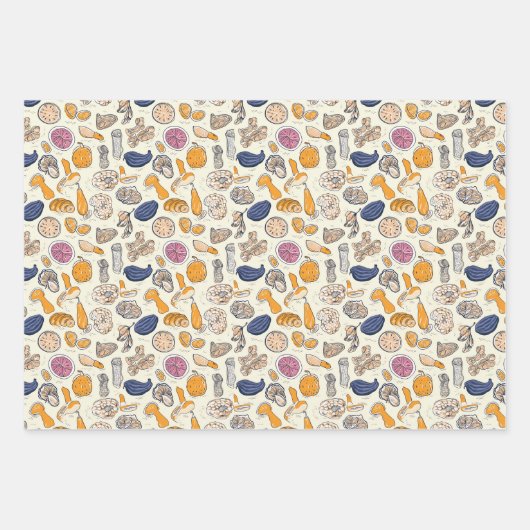 Fruits en groenten Food Pattern Inpakpapier Vel (Voorkant)