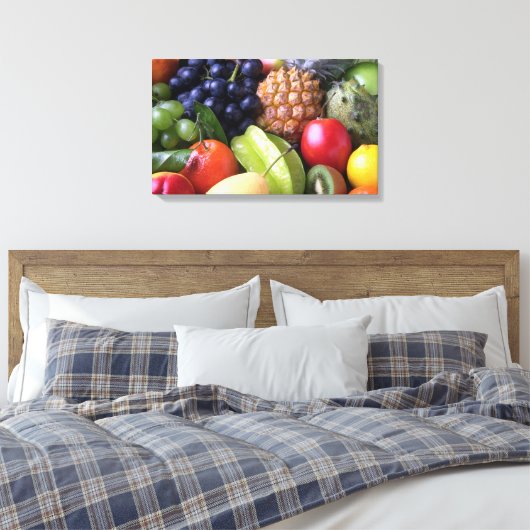 Fruits en Veggies Canvas Afdruk (Insitu (Slaapkamer))