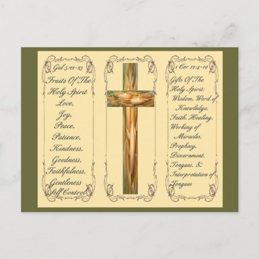 Fruits Et Cadeaux Du Saint-Esprit Carte Postale (Devant)