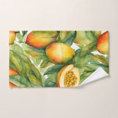 Fruits et feuilles de mangue (Serviette à main)