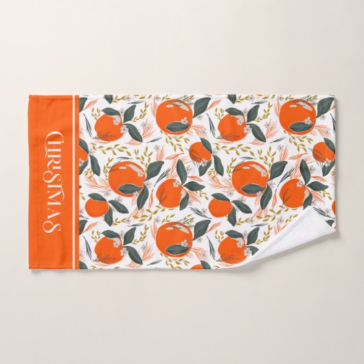 Fruits et fleurs de Noël motif (Serviette à main)