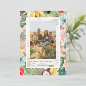 Fruits et fleurs tropicaux Carte photo de vacances (Debout devant)