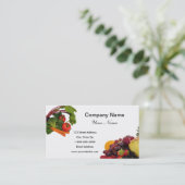 Fruits et légumes 2 cartes de visite (Debout devant)