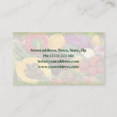 Fruits et légumes Carte nutritionnelle/vie saine (Dos)