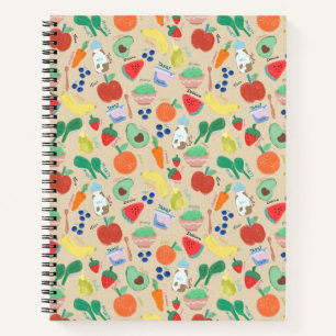 Fruits et légumes - nourriture Carnet spiral
