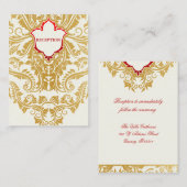 Fruits fantaisie Cartes de Réception Mariage Doré (Devant / Derrière)