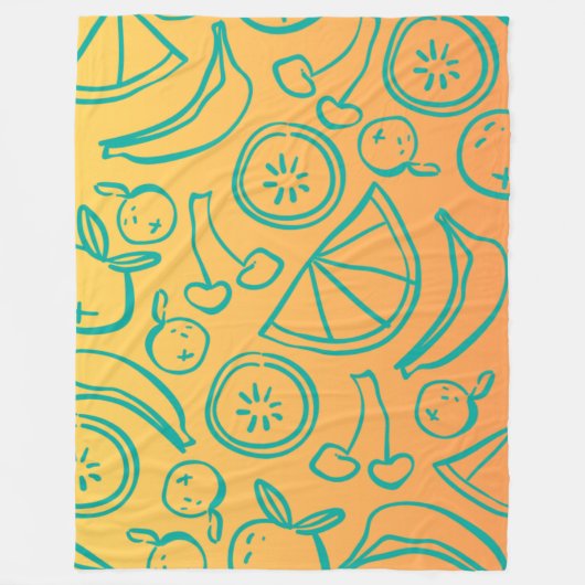 Fruits Fleece Deken (Voorkant)