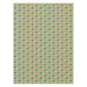 Fruits frais assaisonnés sur nappes vert laurier (Devant)