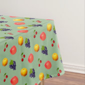 Fruits frais assaisonnés sur nappes vert laurier (In Situ)