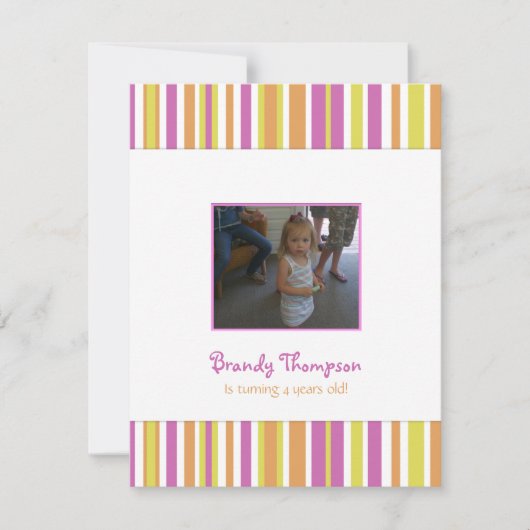 Fruits Fruits Invitation à la fête d'anniversaire (Devant)