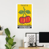 Fruits - Impression Boîte d'allumettes - Art mural (Bureau à domicile)