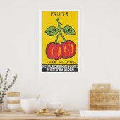 Fruits - Impression Boîte d'allumettes - Art mural (Cuisine)