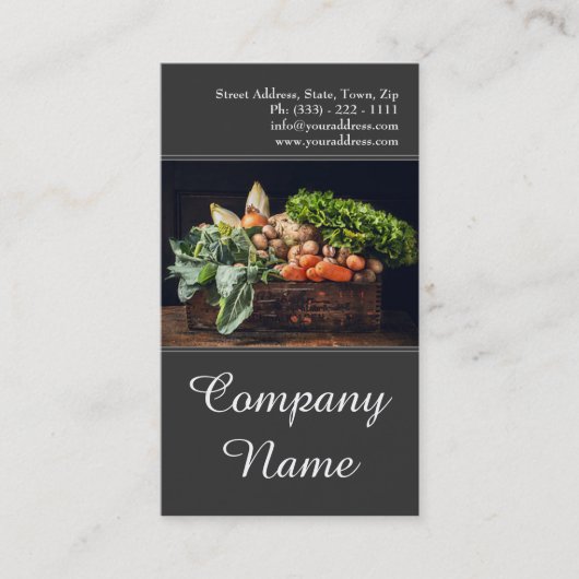 Fruits Légumes Vie saine Carte Vintage (Devant)