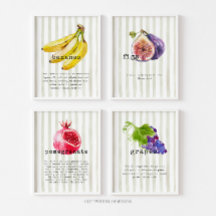 Fruits mentionnés dans le Coran Ensemble de 8x10 i