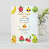 Fruits mignons Invitation du premier anniversaire (Debout devant)