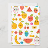 Fruits mignons Invitation du premier anniversaire (Dos)