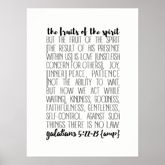 Fruits of the Spirit Poster (Voorkant)