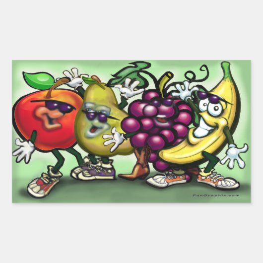 Fruits Rechthoekige Sticker (Voorkant)