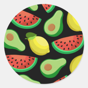 Fruits Round Stickers