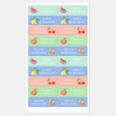 Fruits School Preschool Daycare Waterproof Label (Vel)