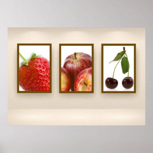 Fruits triptych poster (Voorkant)