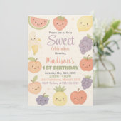 Fruits tropicaux Invitation d'anniversaire (Debout devant)