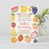 Fruits tropicaux lumineux Invitation d'anniversair (Debout devant)