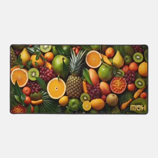 Fruits tropicaux Monogrammes sur mesure (Recto)