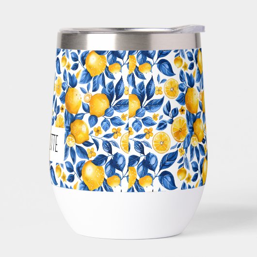 Fruits tropicaux Motifs de citron Nom personnalisé (Gauche)