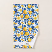 Fruits tropicaux Motifs de citron Nom personnalisé (Serviette à main)