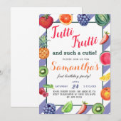 Fruits Tutti Frutti Invitation Anniversaire (Devant / Derrière)