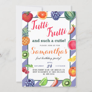 Fruits Tutti Frutti Invitation Anniversaire