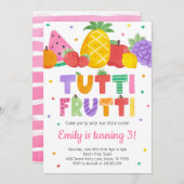 Fruits Tutti Frutti Invitation Anniversaire (Devant / Derrière)