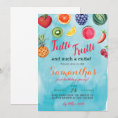 Fruits Tutti Frutti Invitation Anniversaire (Devant / Derrière)