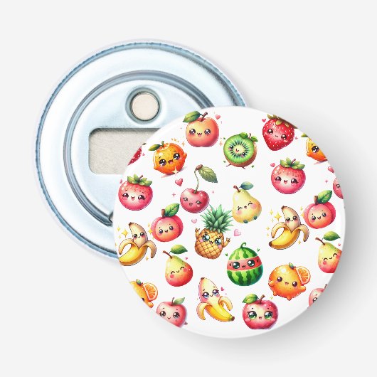 Fruitsalade Button Flesopener (Voorkant)
