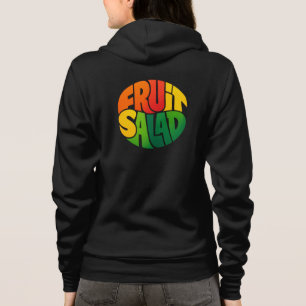 FRUITSALADE – Krachtig Cirkelvormig Typografie Ont Hoodie