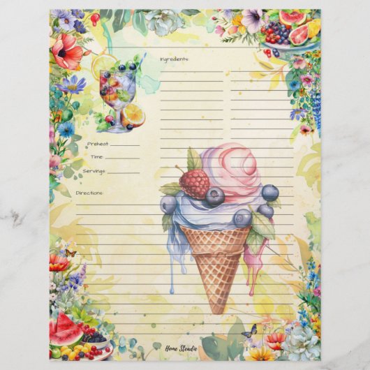 Fruitsalade Volledige Recept Pagina (Voorkant)