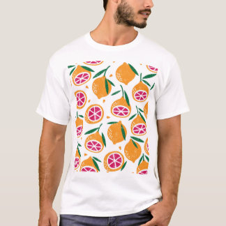 Fruitstempel gestructureerd naadloos patroon t-shirt