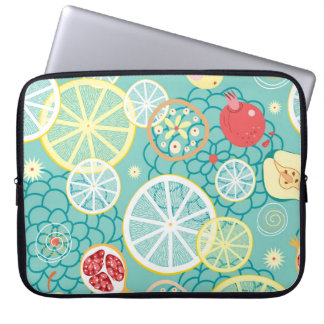 Fruittextuur, levendige achtergrond. laptop sleeve