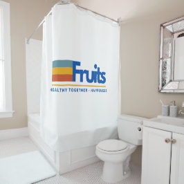 fruittypografie douchegordijn